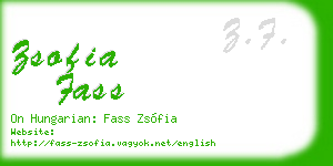 zsofia fass business card